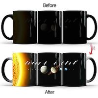 Color Changing Sublimation Mugs, 12 Oz Ceramic Heated Coffee Cup, Novelty Starry Solar System Mug Set, Heat Changing Magic Mug Gift for Kids, Friends and Lover Lightinthebox - thumbnail
