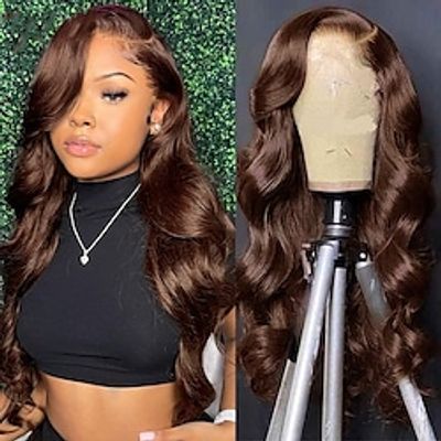 Body Wave 13x4 Lace Front Human Hair Wigs PrePlucked Brazilian HD Closure Wig with Baby Hair Remy Body Wave Lace Frontal Wigs Lightinthebox