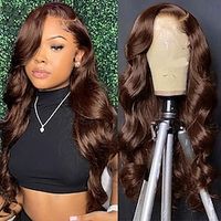 Body Wave 13x4 Lace Front Human Hair Wigs PrePlucked Brazilian HD Closure Wig with Baby Hair Remy Body Wave Lace Frontal Wigs Lightinthebox - thumbnail