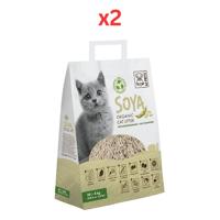 M-Pets Soya Organic Cat Litter Non Scented 10L - 100% Biodegradable (Pack of 2)