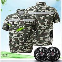 Summer Air Conditioning Jacket USB Cooling Fan Clothes Short Sleeve 3 Speed Adjustable for Men/Women Outdoor Hot Weather Work miniinthebox - thumbnail
