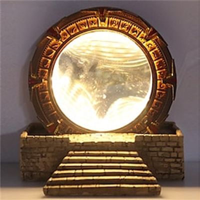 Atlantis Stargate Mirror LED Night Light Star Gate 3D Time Tunnel Ring Mirror Movie Replica Model Cospaly Halloween Party Prop Resin Collectable Toy Home Decor Ornament Gift Lightinthebox