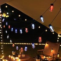 Christmas Solar Outdoor Waterproof Bulb String Lights 3.5m 10LEDs 5m 20LEDs 7m 30LEDs Xmas Wedding Party Holiday Garden Balcony Camping Outdoor Landscape Decor miniinthebox - thumbnail