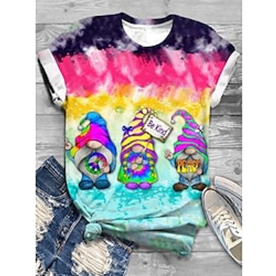 Women's T shirt Tee Portrait Daily Weekend Pink Print Short Sleeve Fashion Round Neck Regular Fit Summer Lightinthebox Women's T shirt Tee Portrait Daily Weekend Pink Print Short Sleeve Fashion Round Neck Regular Fit Summer Lightinthebox