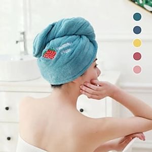 Dry Hair Cap Absorbent Shower Cap Washing Hair Quick-drying Embroidery Towel Female Thickened Adult Long Hair Wiping Head Scarf Lightinthebox