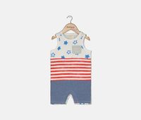 Baby Boys Stars & Stripes Cotton Sunsuit Bright White Baby Boys Stars & Stripes Cotton Sunsuit Bright White