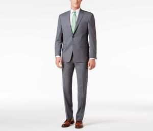 Lauren Ralph Lauren Mens Classic-Fit UltraFlex Suit  Grey