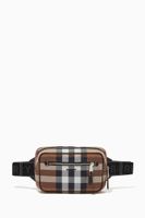 Belt Bag in Check Cotton Canvas & Leather Belt Bag in Check Cotton Canvas & Leather