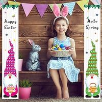 Easter 300D Oxford Fabric Door Curtain Banner - Yard Background Holiday Decoration, Perfect for Easter Party Atmosphere Lightinthebox