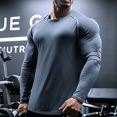 Men's T shirt Tee Gym Shirt Compression Shirt Running Shirt Men Tops Crew Neck Long Sleeve Sports Outdoor Vacation Going out Casual Daily Quick dry Moisture Wicking Breathable Soft Plain Black Blue Lightinthebox Men's T shirt Tee Gym Shirt Compression Shirt Running Shirt Men Tops Crew Neck Long Sleeve Sports Outdoor Vacation Going out Casual Daily Quick dry Moisture Wicking Breathable Soft Plain Black Blue Lightinthebox