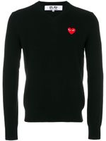 Comme Des Garçons Play heart logo sweater - Black - thumbnail