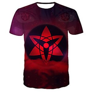 Inspired by Naruto Uchiha Sasuke Anime Cartoon 100% Polyester 3D 3D Harajuku Graphic T-shirt For Women's  Men's Lightinthebox