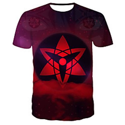 Inspired by Naruto Uchiha Sasuke Anime Cartoon 100% Polyester 3D 3D Harajuku Graphic T-shirt For Women's  Men's Lightinthebox