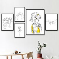 Wall Art Canvas Prints Painting Artwork Picture Sketch People Woman Portrait Home Decoration Décor Rolled Canvas No Frame Unframed Unstretched Lightinthebox - thumbnail