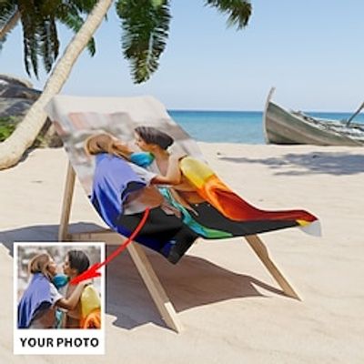 Customized Valentine's Day Beach Towel Beach Blanket Bath Towel- Personalized Towel for a Romantic Getaway Lightinthebox