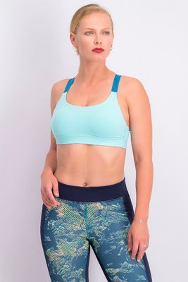 Womens Eclipse Low Sports Bra Turquoise Womens Eclipse Low Sports Bra Turquoise