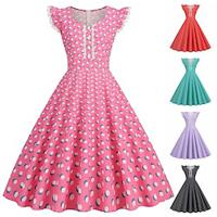 Retro Vintage 1950s Rockabilly Dress Swing Dress Flare Dress Women's Halloween Dailywear Dress Lightinthebox