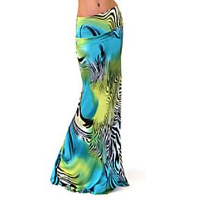 Women's Vacation Casual / Daily Casual Streetwear Bodycon Trumpet / Mermaid Maxi Skirts Striped Graphic Abstract Print Blue Blushing Pink Wine / Slim miniinthebox