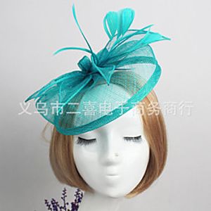 Women's Party Hat Party Street Dailywear Feather Solid Color Fuchsia Black Hat / Gray / Fall / Winter / Spring / Summer miniinthebox