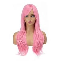 Long Curly Wavy Wigs With Side Bangs Synthetic Cosplay Party Halloween Wig 26 Inch For Women Christmas Party Wigs Lightinthebox - thumbnail