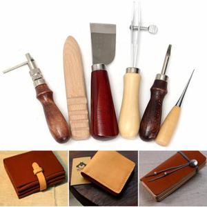 6Pcs/Set New Leather Craft Tool Set Tools Kit For Leathercraft Stamp Craf Punch Hole