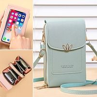 Touch Screen Mobile Phone Bag, Mini Flap Crossbody Bag, Fashion Faux Leather Purse, Vertical Wallet With Card Slots miniinthebox - thumbnail