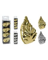 Homesmiths Christmas Napkin Ring Set of 4 Leaf 6cm Assorted 1 Set
