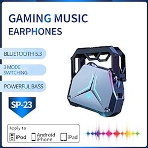 TWS Gaming Headset Wireless Bluetooth Earphone 5.3 Headphones Noise-Canceling Headphones Stereo Music Game Headphones In-Ear Ear Lightinthebox