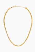 Flat Snake Chain Necklace in 18kt Gold-Plated Sterling Silver Flat Snake Chain Necklace in 18kt Gold-Plated Sterling Silver
