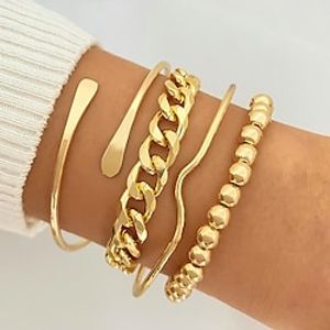Women's Bracelet Classic Precious Fashion Personalized Chrome Bracelet Jewelry Golden For Wedding Party Lightinthebox