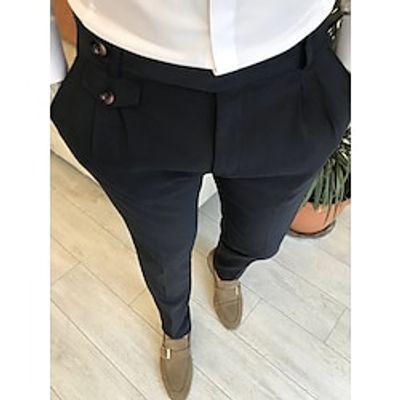 Men's Dress Pants Trousers Suit Pants Pocket Plain Comfort Breathable Outdoor Daily Going out Cotton Blend Fashion Casual BlackGrey Black miniinthebox Men's Dress Pants Trousers Suit Pants Pocket Plain Comfort Breathable Outdoor Daily Going out Cotton Blend Fashion Casual BlackGrey Black miniinthebox
