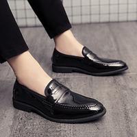 Men's Loafers Slip-Ons Comfort Loafers Walking Casual Daily PU Comfortable Booties / Ankle Boots Loafer Black Blue Spring Lightinthebox