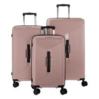 PARA JOHN Travel in Style: 3 Pcs 8-Wheel Spinner Luggage Set (21", 25", 29") - ROSE GOLD