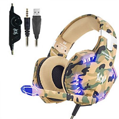 KOTION EACH G2600 Headphones Gaming Headset Stereo Noise Cancelling Wired Earphone with Mic LED Lights For Desktop PC Laptop PS4 miniinthebox