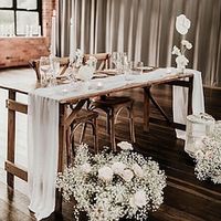 White Chiffon Table Runner Sheer Wedding Runner Romantic Table Runner for Wedding Baby Shower Birthday Sheer Bridal Party Table Decorations Lightinthebox - thumbnail