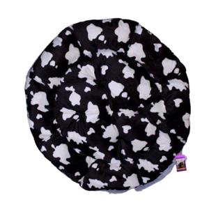 Coco Kindi Cow Pattern Washable Pumpkin Fur Bed With Heart Shape Toy Size1 - 50 Cm