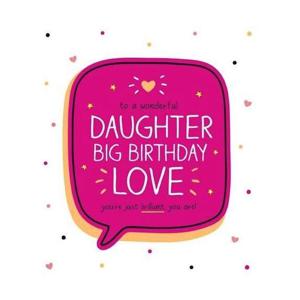 Happy Jackson Daughter Big Birthday Love Greeting Card