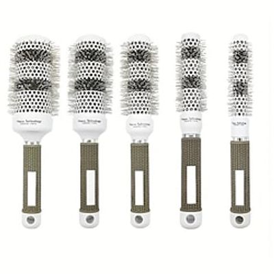 Heat Conduction Hairbrush Comb Set for Home Salon Hair Design - Includes Blow Drying and Curling Tools for Men and Women Lightinthebox