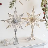 Christmas Decoration Christmas Iron Tree Top Star Christmas Tree Glowing Star Five-p\Pointed Star Decoration Pendant Lightinthebox - thumbnail