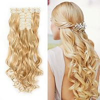 12pcsset Long Wavy Hair Extensions Synthetic Clip In Hair Extensions Ombre Honey Blonde Dark Brown Thick Hairpieces Lightinthebox - thumbnail
