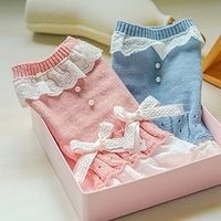 Adorable Valentine's Day Pet Dress with Bowknot for Small andMedium Dogs and Cats - Perfect for Celebrating Love and Romance Lightinthebox - thumbnail