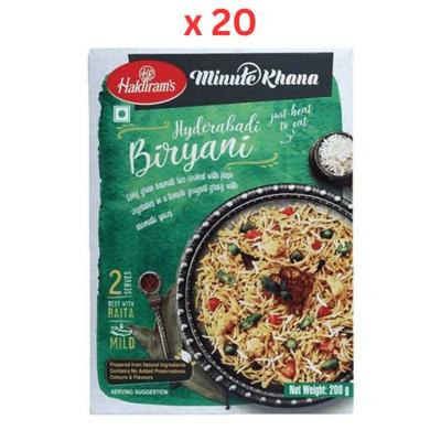 Haldirams Minute Khana Hyderabadi Biryani 200gm - Pack Of 20