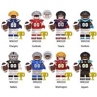 8 Pcs Rugby Series Los Angeles Lightning Black Panthers Lions Team Assembly Building Block Man Toys Lightinthebox - thumbnail