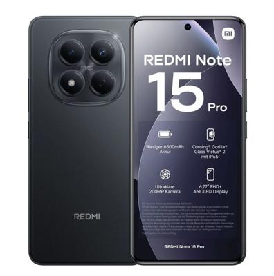 Xiaomi Redmi Note 15 Pro, 256GB, 8GB, 5G- Black