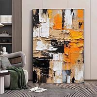 Modern Knife Texture Paintings 100% Hand Painted Abstract Landscape Thick Oil Painting On Canvas For Living Room Decortion No Framed Art (No Frame) Lightinthebox