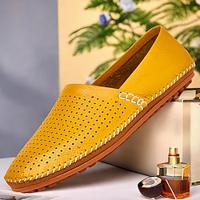 Men's Loafers Slip-Ons Suede Shoes Plus Size Leather Comfortable Slip Resistant Loafer Black White Yellow Lightinthebox