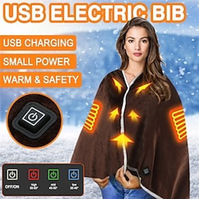 Usb Electric Heated Blanke Throw On Shoulder Cold Protection Electric Blanket Small Electrica Bed Warmer Pad miniinthebox