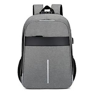 Unisex Oxford Cloth Functional Backpack Large Capacity Zipper Daily Black Blue Gray Lightinthebox