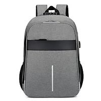 Unisex Oxford Cloth Functional Backpack Large Capacity Zipper Daily Black Blue Gray Lightinthebox - thumbnail