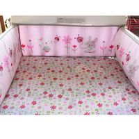 4Pcs Rabbit Baby Infant Cot Crib Bumper Safety Protector Toddler Nursery Set